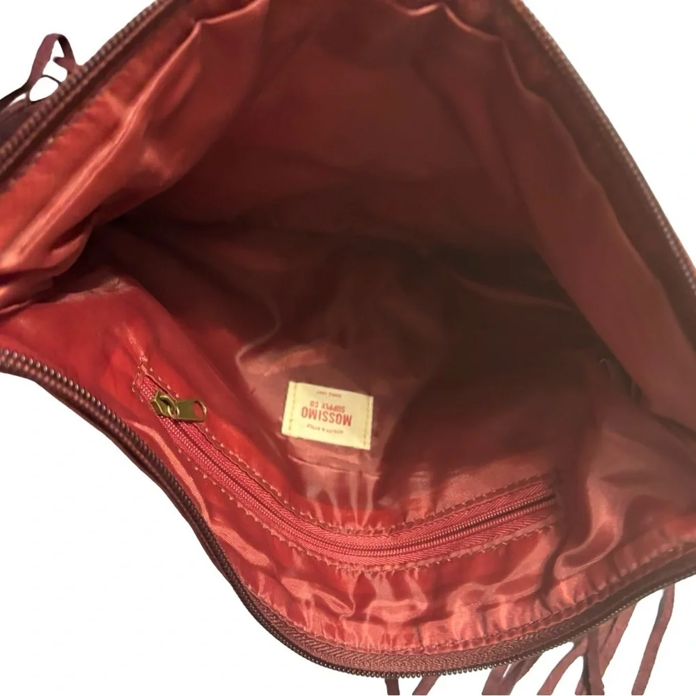 Mossimo Supply Co. Red non Leather Fringe Wristlet